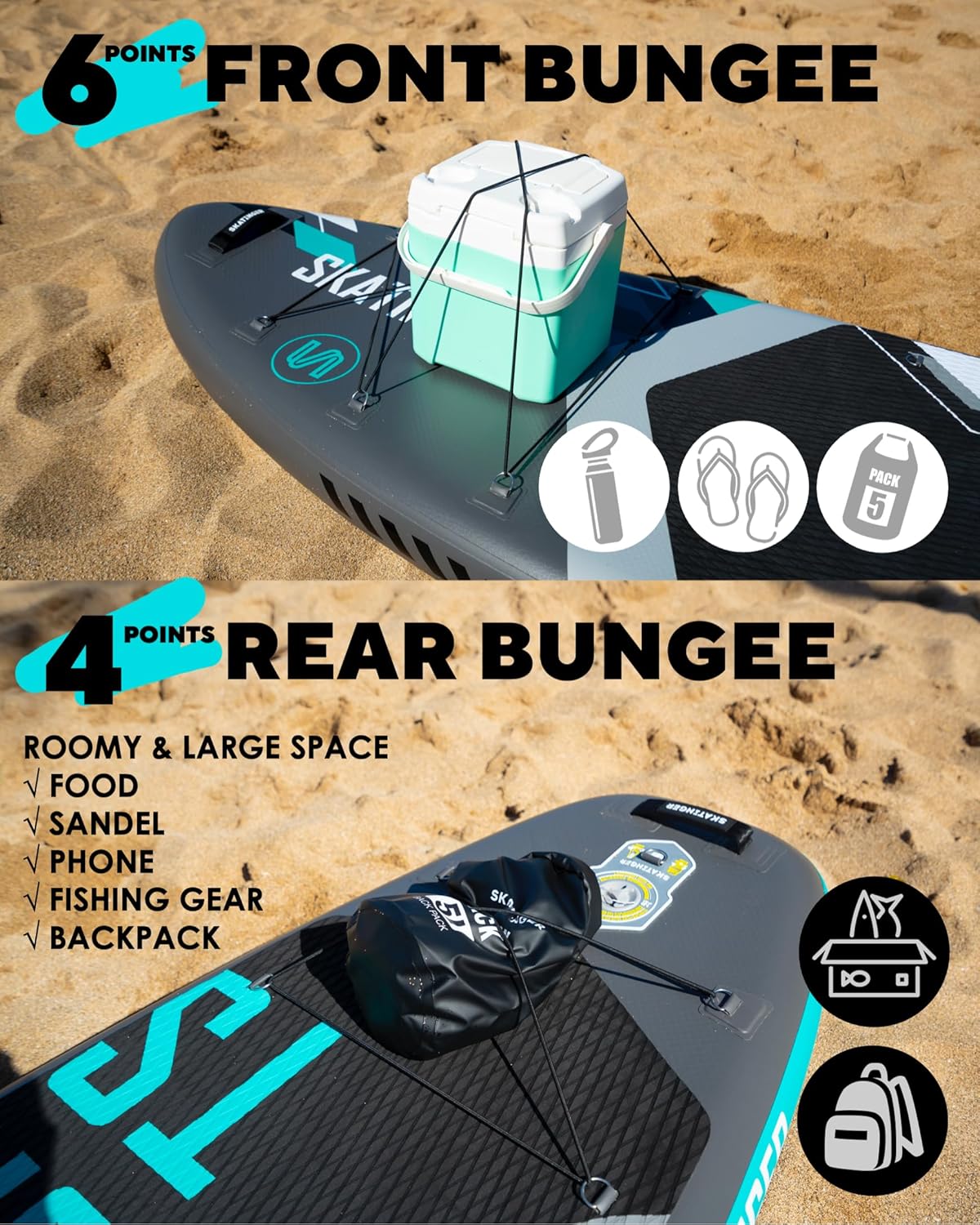Sports Grey 350x89x15 cm (11'6'') yoga SUP