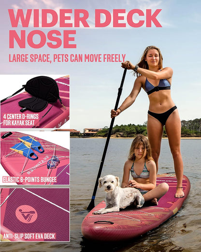 Prana Meteor Pink 350x89x15 cm (11'6'') yoga board