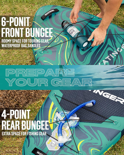 Prana Magma Green 350x89x15 cm (11'6'') yoga SUP board